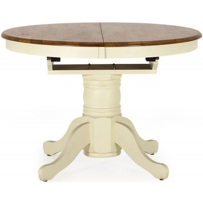 Vida Living Cotswold Buttermilk Round 2 Seater Extending Pedestal Dining Table - image 1
