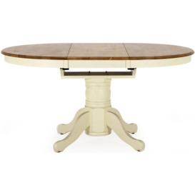 Vida Living Cotswold Buttermilk Round 2 Seater Extending Pedestal Dining Table - thumbnail 2