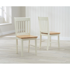Nayeli Oak and Cream Dining Chairs (Sold in Pairs) - thumbnail 3