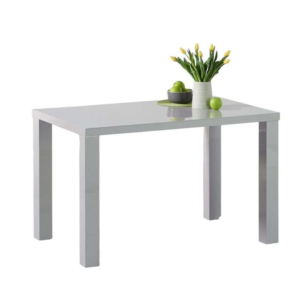 Sandra Light Grey High Gloss Small Dining Table - image 1