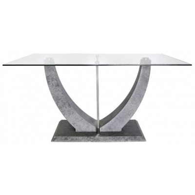 Leo Glass and Grey Dining Table - image 1