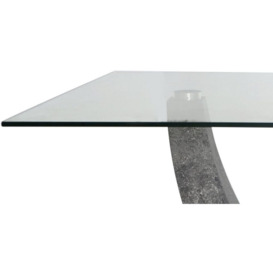 Leo Glass and Grey Dining Table - thumbnail 2