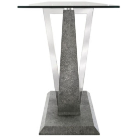 Leo Glass and Grey Dining Table - thumbnail 3
