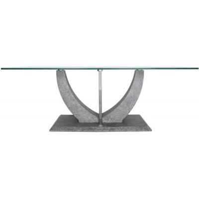 Leo Glass and Grey Coffee Table - image 1