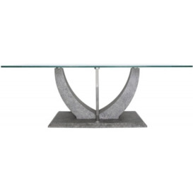 Leo Glass and Grey Coffee Table - thumbnail 1