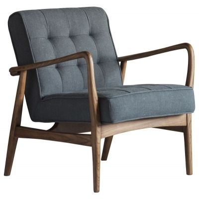 Durham Armchair - Comes in Dark Grey Linen and Vintage Brown Leather Options - image 1