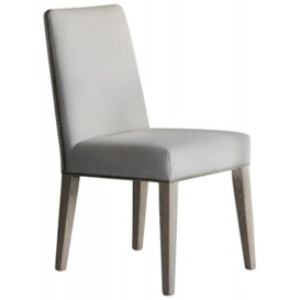 Rex Cement Linen Dining Chair (Sold in Pairs) - thumbnail 1