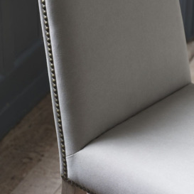 Rex Cement Linen Dining Chair (Sold in Pairs) - thumbnail 2
