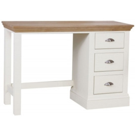 TCH Coelo Single Pedestal Dressing Table - Oak and Painted - thumbnail 1