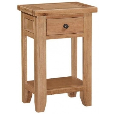 Appleby Oak Narrow Hallway Console Table with 1 Drawer