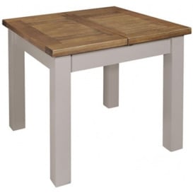 Regatta Grey Painted Pine Dining Table, Seats 4 to 6 Diners, 90cm to 130cm Extending Square Top