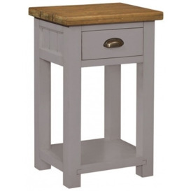 Regatta Grey Painted Pine Narrow Hallway Console Table with 1 Drawer