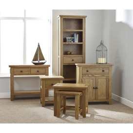 Appleby Petite Oak Console Table with 2 Drawers - thumbnail 2