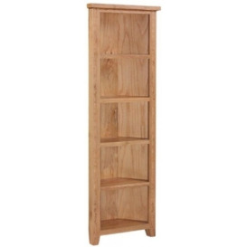 Appleby Petite Oak Corner Bookcase, 180cm Tall
