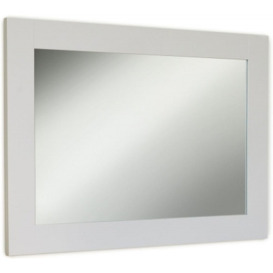 Signature Grey Painted Rectangular Mirror - 81cm-111cm
