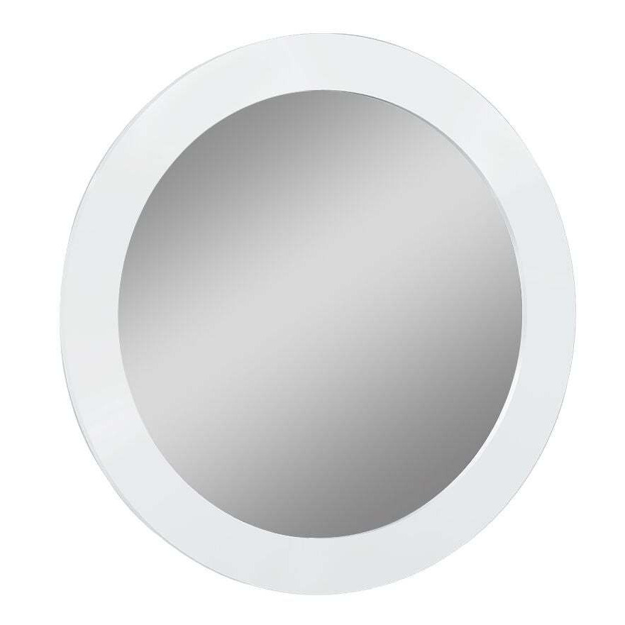 Velour White High Gloss Bedroom Mirror - image 1