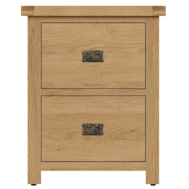 Tucson Oak 2 Drawer Filing Cabinet - thumbnail 1