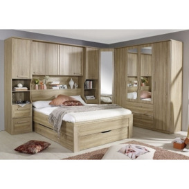 Rivera Bedroom Set with 140cm Storage Bed in Sonoma Oak