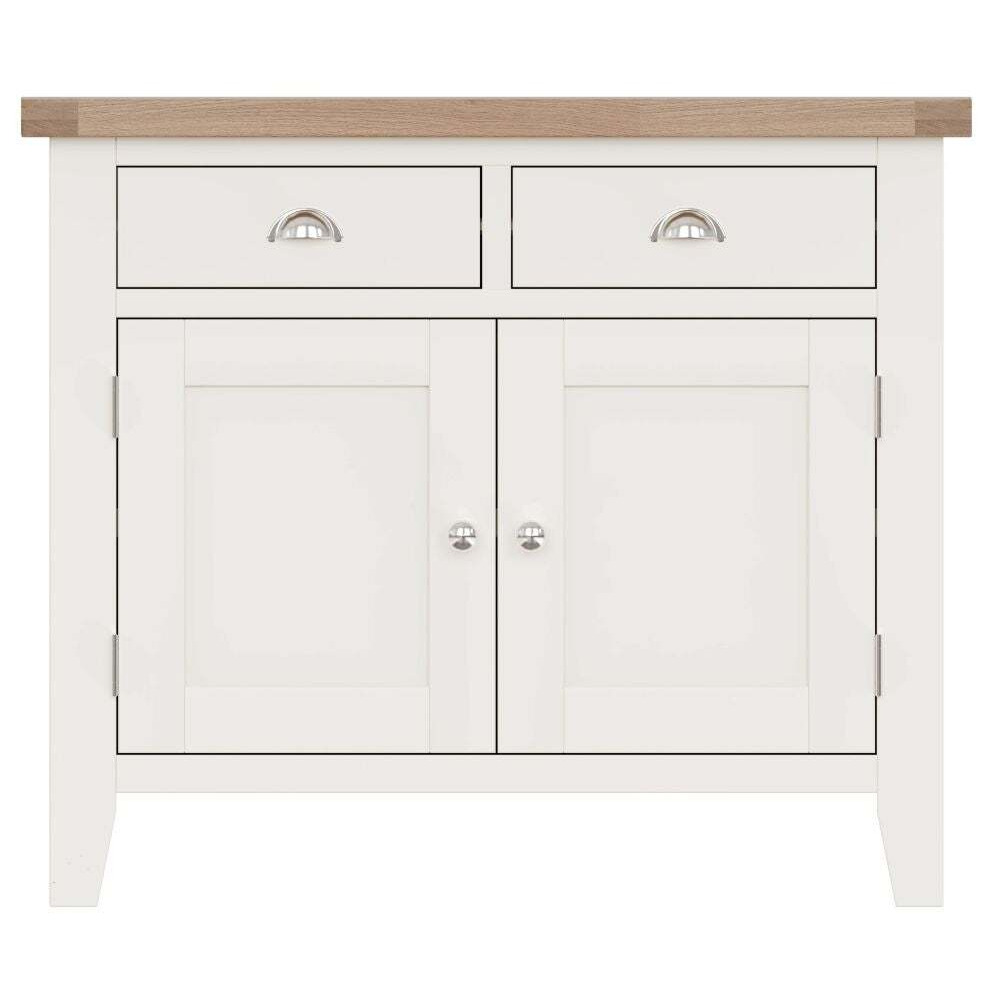 Hampstead Oak and White Painted 2 Door 2 Drawer Sideboard - image 1
