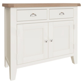 Hampstead Oak and White Painted 2 Door 2 Drawer Sideboard - thumbnail 3