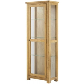 Portland Display Cabinet - Comes in Oak, Stone Painted & Ivory White Painted - thumbnail 1