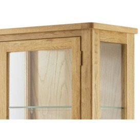 Portland Display Cabinet - Comes in Oak, Stone Painted & Ivory White Painted - thumbnail 2