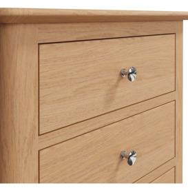 Appleby Oak 3 Drawer Wide Bedside Cabinet - thumbnail 2