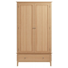 Appleby Oak 2 Door 1 Drawer Wardrobe - thumbnail 1