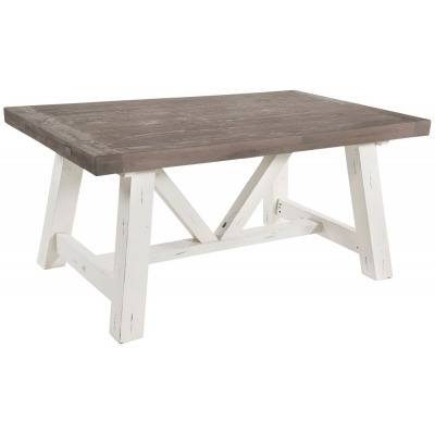 Pedro Reclaimed Distressed White Large Dining Table - image 1