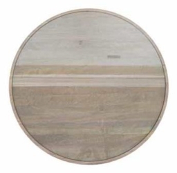 Mango Wood - Coffee Table - Round - with Metal Base - thumbnail 2