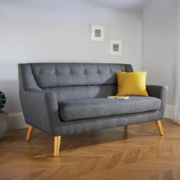 Lambeth Grey Fabric 3 Seater Sofa