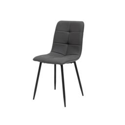 Dining Chairs - Set of 4 - Faux Leather - Charcoal - thumbnail 2