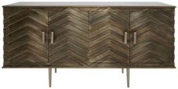 Sirsa Silver Metallic 4 Door Large Sideboard