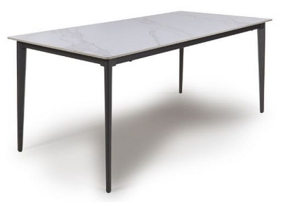 Amalfi White Ceramic 6 Seater Dining Table - image 1