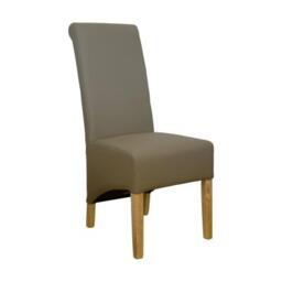 2 x Reddick Mushroom Bonded Leather Dining Chair