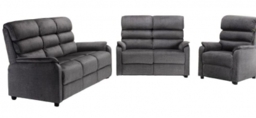 Savoy Grey Fabric 3+1+1 Seater Fixed Sofa Suite