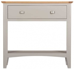 Lowell Grey and Oak Console Table with 1 Drawer - thumbnail 1