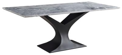 Chaplin Grey Natural Marble 8 Seater Dining Table - 200cm - image 1