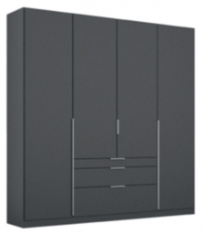 Rauch Alabama 181cm Metallic Grey 4 Door Wardrobe with Drawers