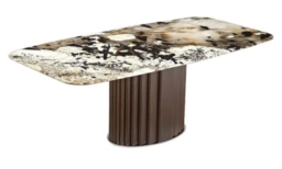 Stone International Mayfair Marble Rounded Corner Dining Table - thumbnail 1