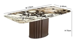 Stone International Mayfair Marble Rounded Corner Dining Table - thumbnail 2