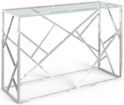 Kieta Glass and Chrome Console Table