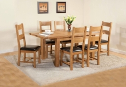 Dorset Oak Large 4 Seater Extending Dining Table - thumbnail 3