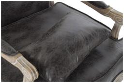 Brown Natural Leather Armchair - thumbnail 4