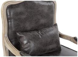 Brown Natural Leather Armchair - thumbnail 2