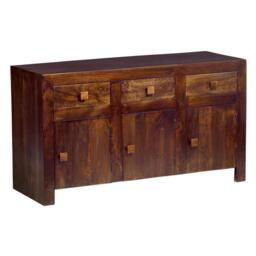 Dakota Sideboard - 3 Door 3 Drawer - Medium - Dark Mango Wood - thumbnail 2