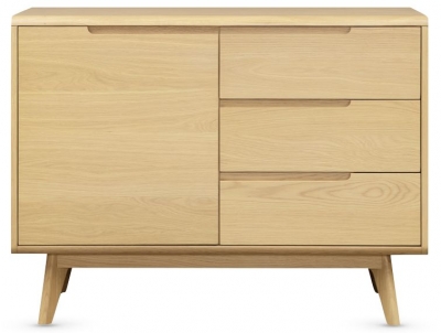 Carrington Oak Compact 1 Door Sideboard - image 1