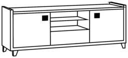 Milo TV Unit - 160cm - Grey - thumbnail 2