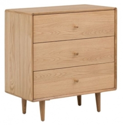 Jenson Oak 3 Drawer Small Chest
