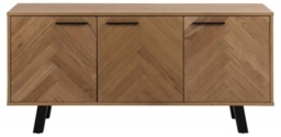Brighton Oak 150cm Medium 3 Door Sideboard